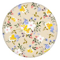 Round Picnic Table Cloth 100% Waterproof & Oil Proof, Elastic Fitted Table Cover for 36"-44" Round Tables, for Dining, Camping, Outdoor