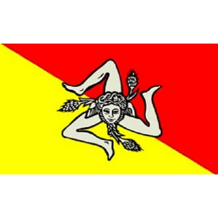 Outdoor Italian - 3x5 Sicily Italy Flag Italian Banner Sicilian Island Pennant Indoor Outdoor New