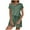 Green, variant on YABCSAZ Oversize Outfits for Women Short Sleeved V Neck Tee Shirt Tops and Wide Leg Bermuda Shorts Casual Loose Solid Color 2 Piece Sets