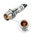 thumbnail image 3 of Indicator Light DC 12V, Neon Bulbs Yellow Metal Shell Panel Mount 5/16" 8mm 6Pcs, 3 of 4