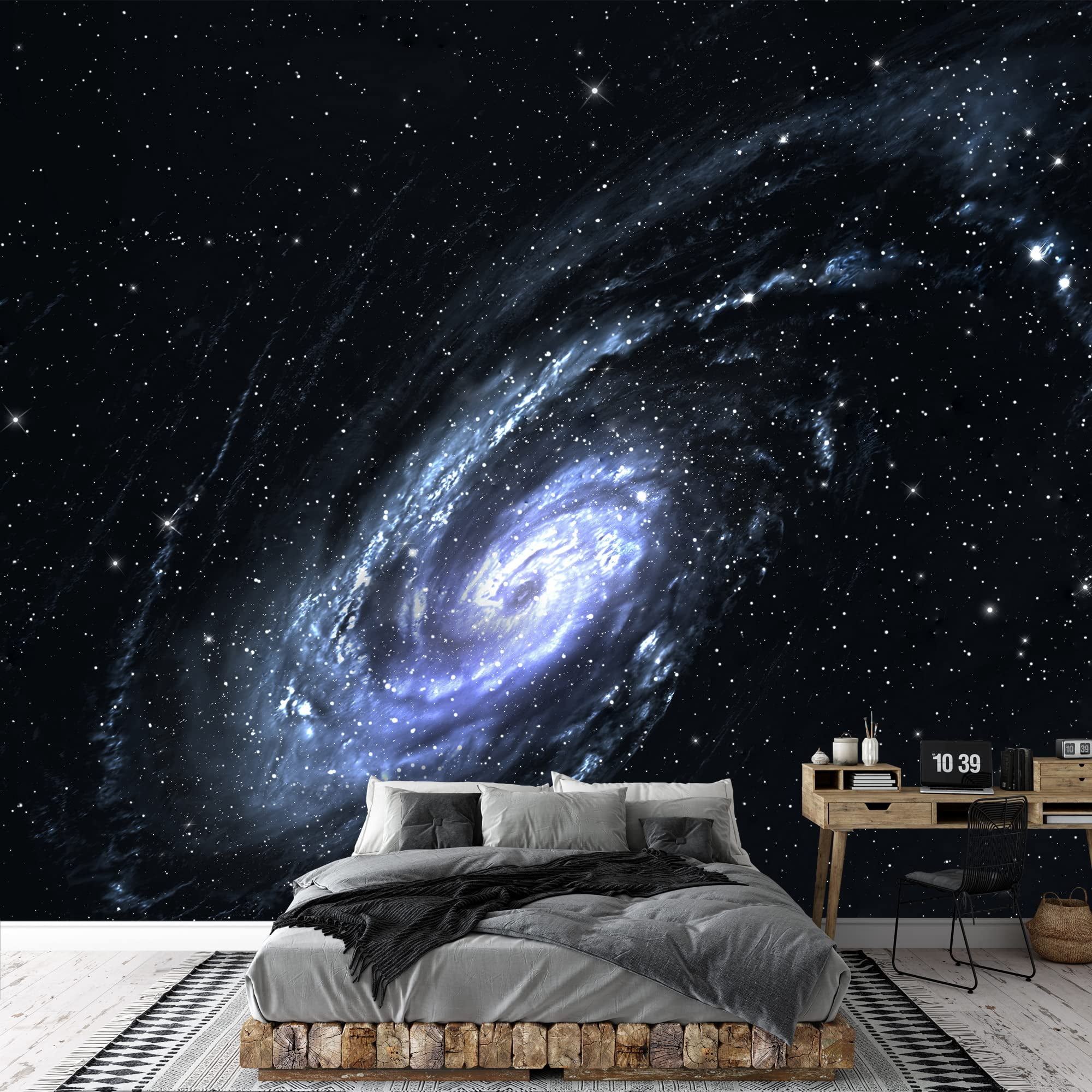 wall26 - Large Wall Mural - Majestic Scene of The Galaxy | Self-Adhesive Vinyl Wallpaper/Removable Modern Decorating Wall Art - 66" x 96"