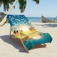 thumbnail image 4 of LACKUST Oversized Beach Towel 75x150cm - Summer Sunset Print, Quick-Dry Microfiber for Adults & Travel, 4 of 5