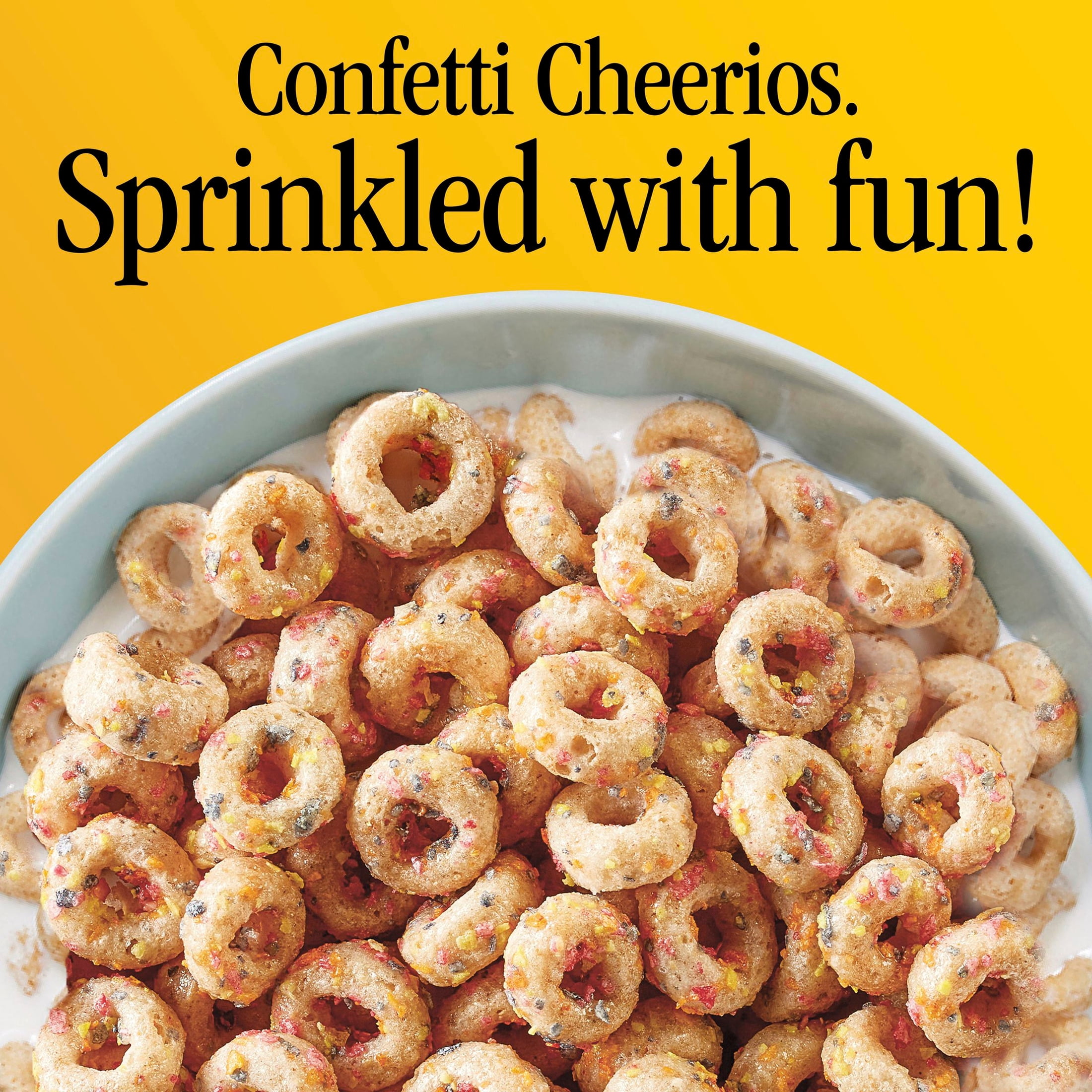 (12 pack) Confetti Cheerios Breakfast Cereal Cup, Gluten Free, Single Serve Cereal, 1.4 oz