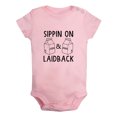 thumbnail image 2 of iDzn Sippin On Milk & Juice Funny Rompers For Babies, Newborn Baby Unisex Bodysuits, Infant Jumpsuits, Toddler 0-24 Months Kids One-Piece Oufits, 2 of 5