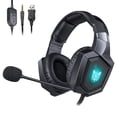thumbnail image 2 of axGear K8 Auriculares estéreo con cable sobre la oreja para juegos con luz RGB 3,5 mm conector de audio, 2 of 5