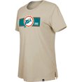 thumbnail image 2 of Women's New Era  Tan Miami Dolphins Third Down Historic T-Shirt, 2 of 3