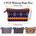 thumbnail image 2 of ZHAOCHENG 18*13.5*22cm, Bolsa de Maquillaje, Bolsa de Maquillaje Pequeña para Mujer de 4 Piezas, Estuche para Lápices con Bolsa de Cosméticos con Cremallera, Bolsas de Maquillaje de Lona Impresas y Bo, 2 of 5