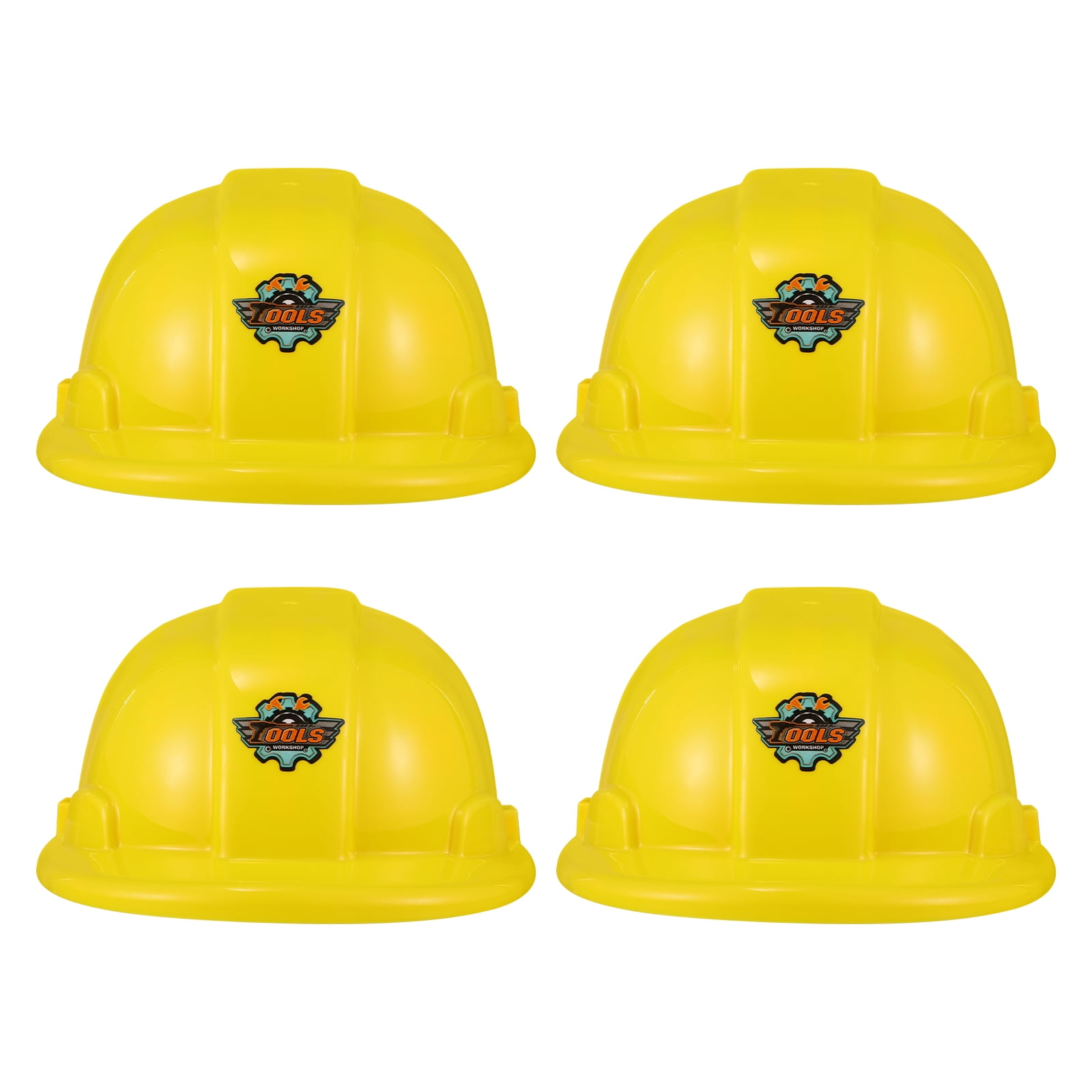 Set of 12 Rhode Island Novelty Childrens Dress Up Soft Plastic Construction Hard Hats