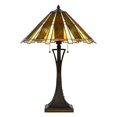 thumbnail image 2 of Benjara BM224849 Flared Glass Shade Table Lamp with Pattern & Dual Chain Switch, Multi Color, 2 of 2
