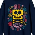 thumbnail image 2 of The SpongeBob Movie: Search For SquarePants (2025) SpongeBob Skeleton Women's Black Crew Neck Sweatshirt-XL, 2 of 5