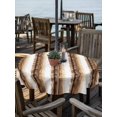 thumbnail image 2 of Outdoor Tablecloth with Umbrella Hole for Patio/Picnic/Party/Camping, Brown Striped Waterproof Table Cloth Round Cover Washable, Watercolor Farmhouse Stripes Abstract (Dia 60"), 2 of 9