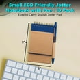 thumbnail image 5 of 10 ECO Jotters with Pen Set - Recycled Paper, 3 x 5 inches, Minimalist, Handy - Blue, 5 of 5