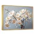 thumbnail image 2 of Designart "Still Life Photography Of White Orchids I" Orchids Floater Framed Canvas Art Print, 2 of 5