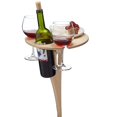 thumbnail image 1 of Mesa De Vino Plegable Portátil Mesa De Picnic De Madera Soporte De Vino Al Aire Libre Para Jardín Playa Camping seitruly HA035445-00, 1 of 6