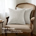 thumbnail image 2 of COOKCOK Chenille Throw Pillow Covers 18x18 Inch Set of 2, Thick Textured Farmhouse Decorative Pillow Cases for Couch Sofa Bed Living Room, Light Grey, 2 of 8