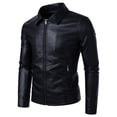 thumbnail image 2 of Men's Lightweight Business Jacket, PU Leather Coat Outerwear, Stylish Casual Wear for Daily Use, Perfect for Office and Formal Occasions, 2 of 7