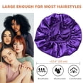 thumbnail image 4 of 3 PCS Satin Bonnets for Black Women,Hair Bonnet for Sleeping, Satin Hair Cap for Curly Hair,Bonnet for Men,Bonnets Pack A, 4 of 6