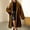 Coffee, variant on Plcasen Womens Faux Fur Coat Long Warm Fluffy Fur Jacket | Lapel Collar,Long Sleeve, Winter Furry Coat, Fuzzy Shaggy Jacket