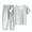 Gray, variant on BLVB Toddler Baby Girl Boy Pajamas Set Summer Ribbed Short Sleeve Shirt Top Pants 2PCS Pjs Lounge Sets Sleepwear for Kids(Pink,1-2Years)