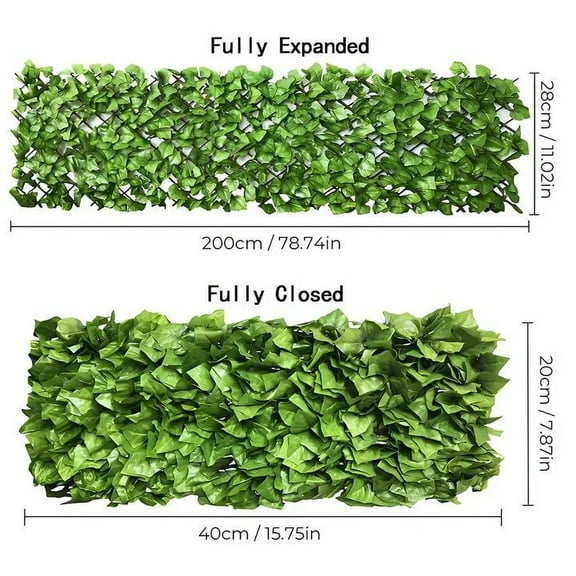 YingYouFu Faux Fence Foliage Expandable - Artificial Decorative Fence, Patio, Balcony Screening with Mesh, Adds,, and Style To Your Outdoor Space, Great for Gardens and Patios