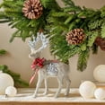 thumbnail image 7 of Sparkling Flocked Reindeer Ornament – 8.3" Shatterproof Christmas Decor for Tabletops, Gifts & Festive Displays (Multicolor)‌, 7 of 7
