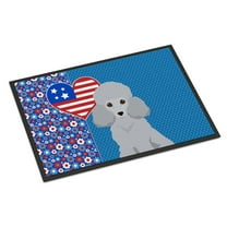 Toy Silver Poodle USA American Indoor or Outdoor Mat 24x36