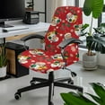 thumbnail image 2 of Renewold Vintage Christmas Office Chair Cover Santa Claus Red Decorative Rotating Chair Slipcover Stretch Soft Chair Protector Cover for Desk Computer Chair for Christmas Decor, S, 2 of 7