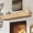 Natural Wood, variant on Eshoma Fireplace Mantel - Handcrafted Solid Mantel Shelf for Over Fireplace - Wall Mounted Floating Mantel Shelf with Invisible Brackets - 66 Inch - Rustic Provincial