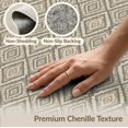 thumbnail image 6 of ODIKA 5'x7' Washable Area Rug Door Grid Symmetrical Motif Entrance Featuring Trapper Front for Guest Room, Lounge, Apartment, Non-Slip Low Profile, Stain Resistant, 6 of 7