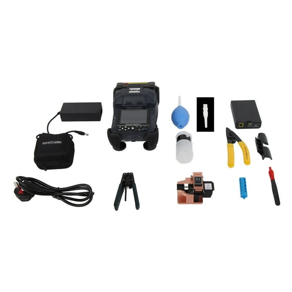 XingJian LLC Mini Fiber Fusion Splicer - LCD Display, Insulation Wire Cable Splicing Machine (UK Plug)