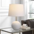 thumbnail image 2 of Uttermost 1-Light Coastal Ceramic & Fabric Table Lamp in White/Gold, 2 of 9