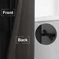 thumbnail image 4 of JIUZHEN Extra Long Velvet Curtains 108 inches - Soft Retro Blackout Velvet Drapes Room Darkening Thermal Insulated for Living Room/Gallery, 52W x 108L, 2 Panels with Tiebacks,Black, 4 of 11