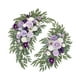 thumbnail image 3 of 2 piezas de arco de boda con flores artificiales para arreglos florales. Púrpura blanco, 3 of 9