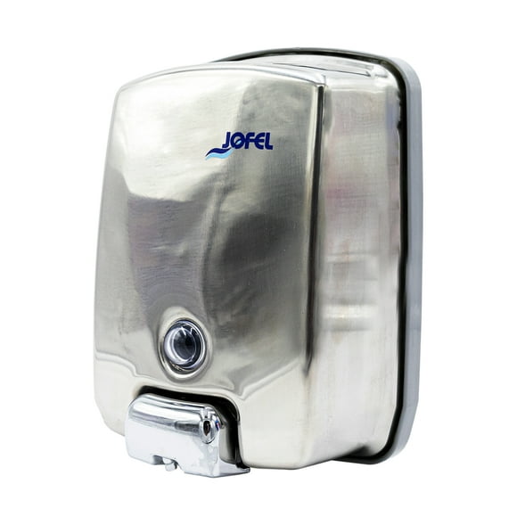 Despachador de Jabón Líquido Jofel Manual de Acero Inoxidable Futura Plata 1 Litro