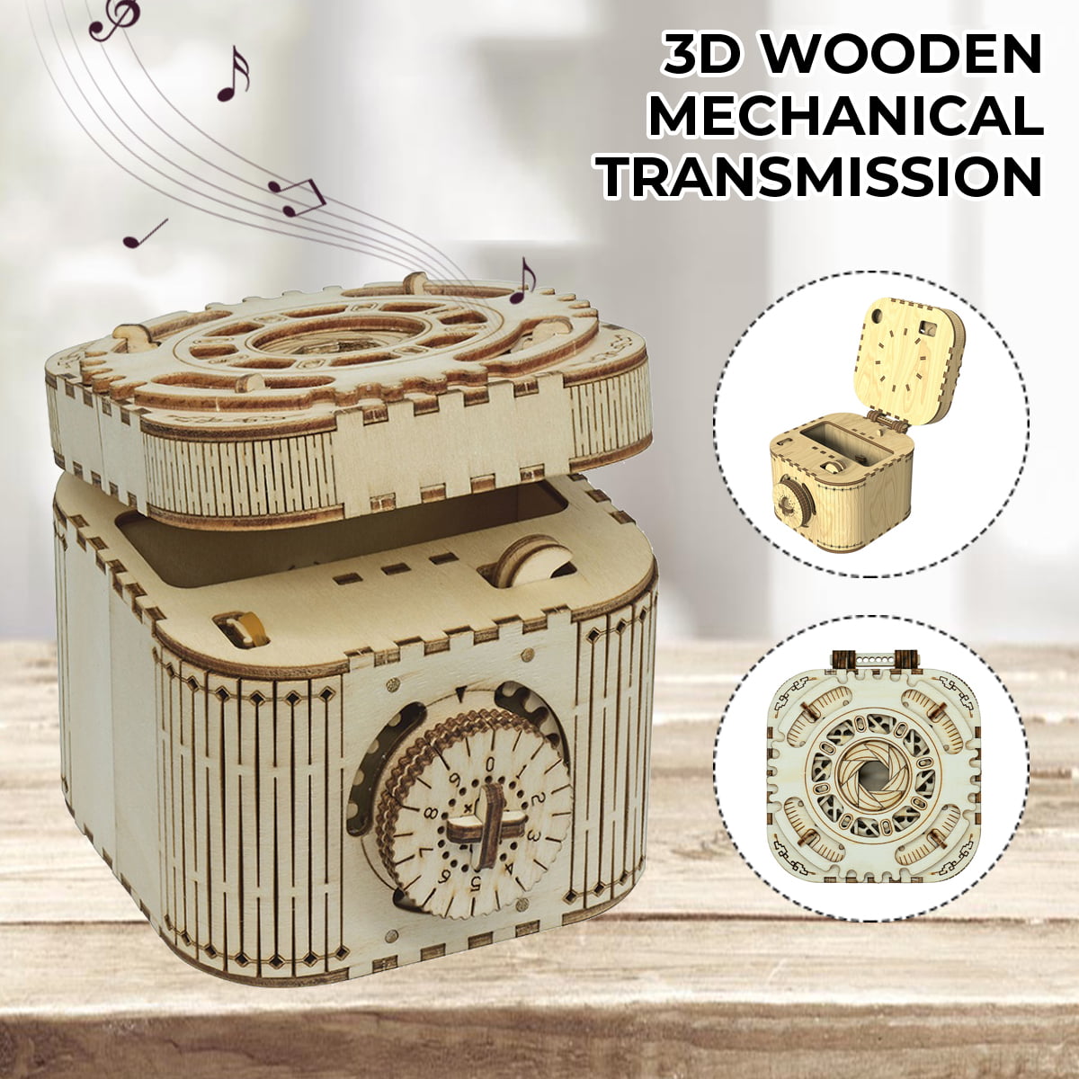 Details about   3D Wooden Jigsaw Puzzle Box Laser Cut Wood Adult Brain Teaser Model Kits 123pcs 