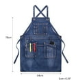 thumbnail image 4 of 75 for CM Long The Cowboy Chef Apron Adjustable Barista Apron with Pockets Kitchen Cooking Baking Aprons, 4 of 17