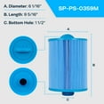 thumbnail image 2 of SpiroPure Replacement for Pleatco PWW50P3 PWW50 Filbur FC-0359 FC-0359M Unicel 6CH-940 6CH-940AM Waterway 817-0050 Blue Media Hot Tub Spa Pool Replacement Cartridge, 2 of 8