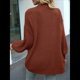 thumbnail image 5 of Chaqueta de Punto Extragrande de Larga con Abertura Frontal y Bolsillos para Mujer, Estilo 2025 Marrón L, 5 of 7