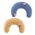 thumbnail image 1 of 2 Piezas de Almohada para El Cuello para Mascotas, Juguete Masticable de Felpa para Perros, Gatitos Y Gatos amarillo y azul, 1 of 9