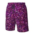 thumbnail image 4 of Cauagu Colourful Glitter Print Men's Swim Trunks,Hawaiian Bathing Suit Swimsuits Beach Shorts with Pockets for Men Quick Dry Swimming Board Shorts-Small, 4 of 6