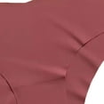 thumbnail image 4 of Cotton Seamless Panties for Women No VPL - Cheeky No Show Underwear 100% Cotton Breathable & Comfortable, Wine,Size L, 4 of 5