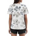 thumbnail image 4 of WZXFASHION Hauts d'Été pour Femmes 2025 Col Rond Manches Courtes T-Shirts Blouses Décontractées Mignons Imprimés Tees Tenues Amples Tendance 50 % de Réduction Liquidation T-shirt Manches Courtes pour Femmes, 4 of 6