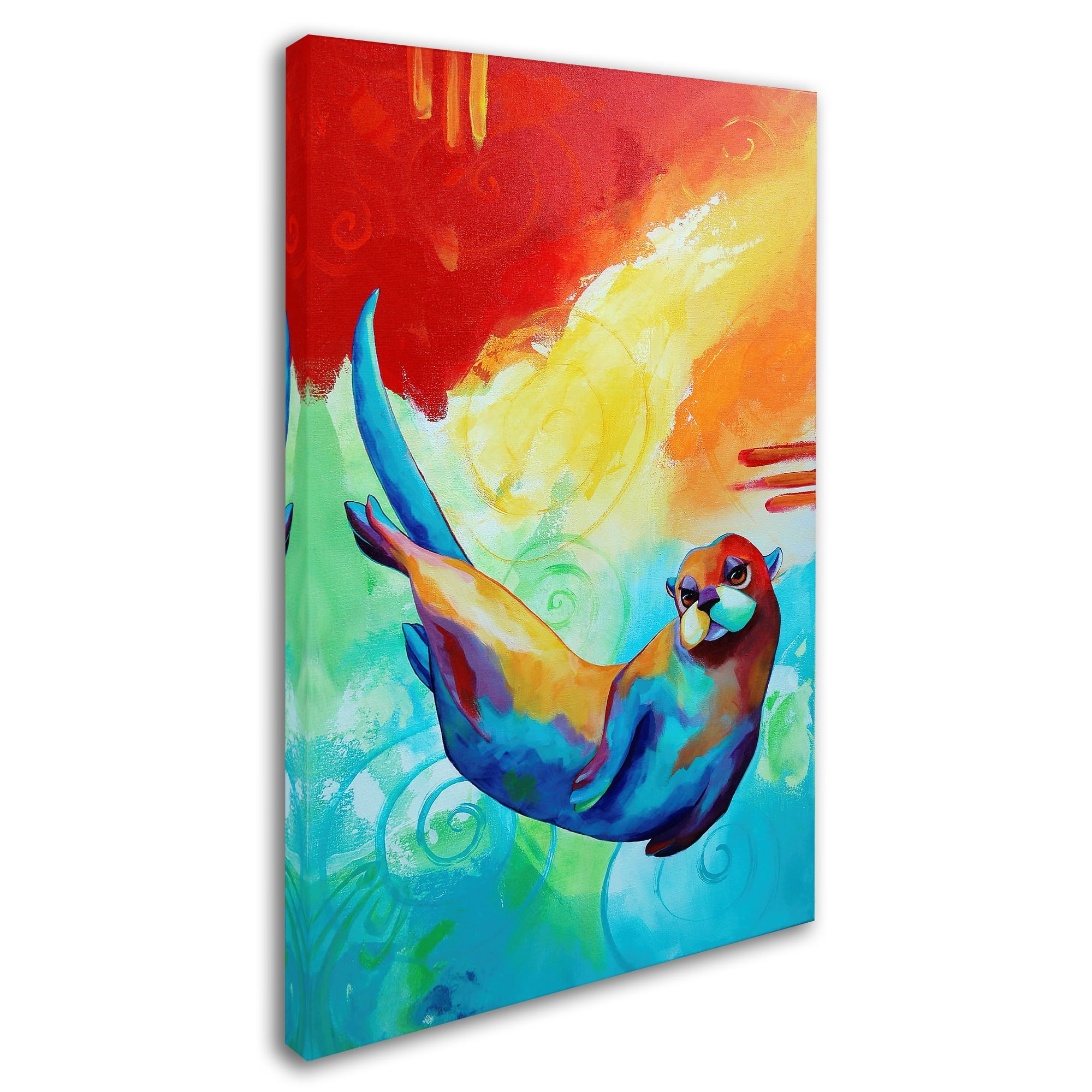 Trademark Fine Art 'River Otter' Canvas Art by Corina St. Martin