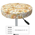 thumbnail image 2 of Goofa Retro 70s 60s Flower Printed Stool Covers Round, Waterproof Round Bar Stool Covers Anti-Slip Round Bar Stool Seat Cover with Elastic Bands Durable -13 inch, 2 of 7