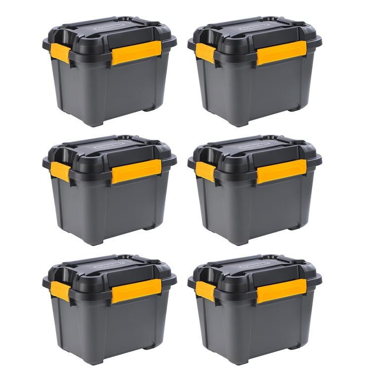 6 Pack - Ezy Storage 18L Bunker Tough Storage Tub - Walmart.com