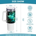 thumbnail image 3 of SKYSONIC 40 oz Butterfly Tiger Tumbler with Handle and Straw Lid, Insulated Cup Reusable Stainless Steel Water Bottle Travel Mug, 3 of 7