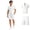 White, variant on Men's 2 Piece Short Sleeve Suit Set, Textured Blazer Jacket & Matching Dress Shorts, Slim Fit Casual Summer Outfit for Wedding, Beach, Business, Party