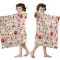 thumbnail image 4 of Fun Halloween Pattern Hooded Bath Towel，50"x30" for Ages 3 To 12 Kids, Quick Dry Lightweight Soft Microfiber Hood Beach Towel Cover Up for Kids, 4 of 7