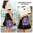 thumbnail image 6 of FORMRS Crossbody Bag for Women Quilted Travel Shoulder Cell Phone Purse with Chain Strap Handbag, Halloween Purple Ghosts, 6 of 7