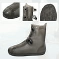 thumbnail image 4 of Unique Bargains 1 Pair Unisex Waterproof Reusable Rain Shoe Covers Ankle high top Boots Non-Slip Dark Brown Size XXXL, 4 of 6